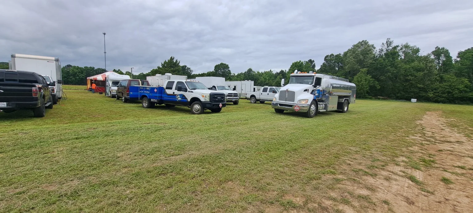 Gas 2 You trucks supporting an event