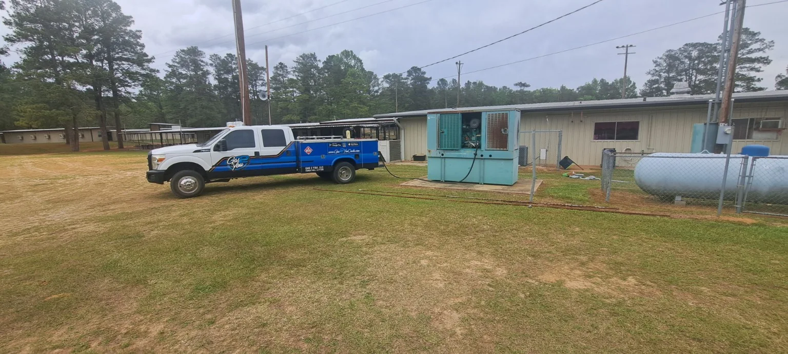 Gas 2 You truck at a facility